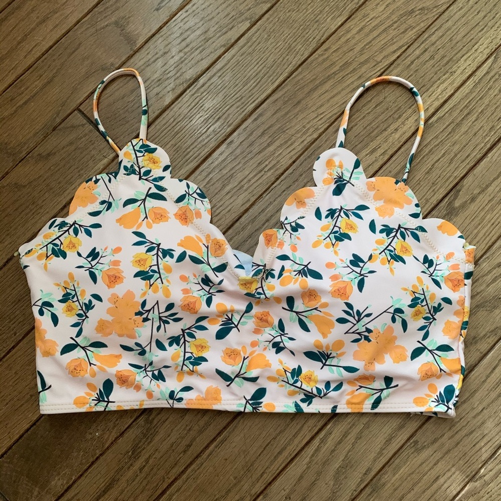Flowery Swim Top